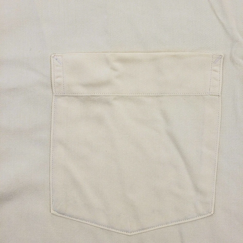 Tommy Hilfiger Shirt Mens XL 17 34-35 Yellow Long Sleeve Button‎ Up Pocket